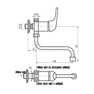 Смеситель для раковины Rav Slezak E011.1/21 хром